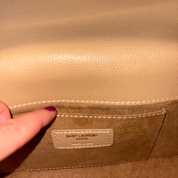 Saint Laurent Grain De Poudre Monogram Kate Satchel Nude Powder (2017) - Picture 9 of 17